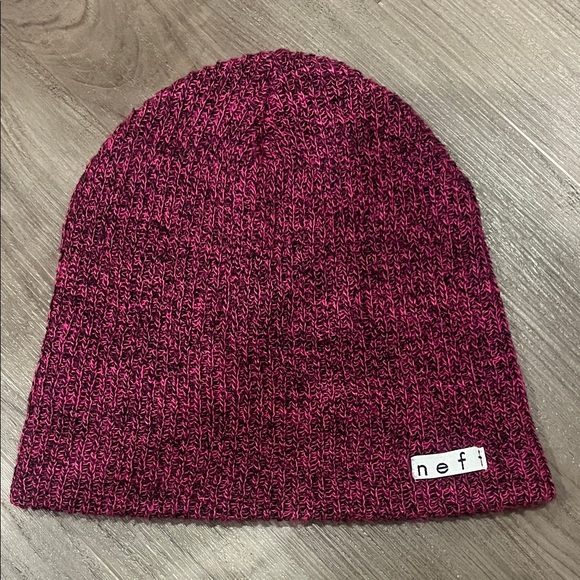 NEFF Marled Raspberry Knit Beanie - Picture 1 of 2